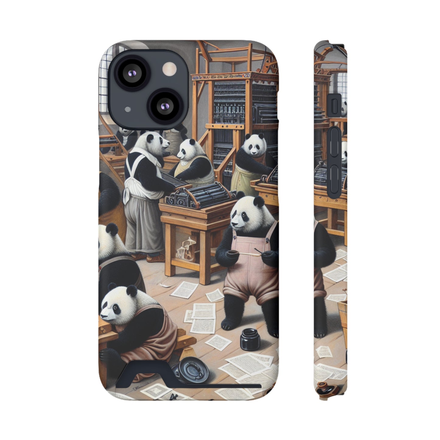 Printing Pandamonium Phone Case with Card Holder - IPHONE