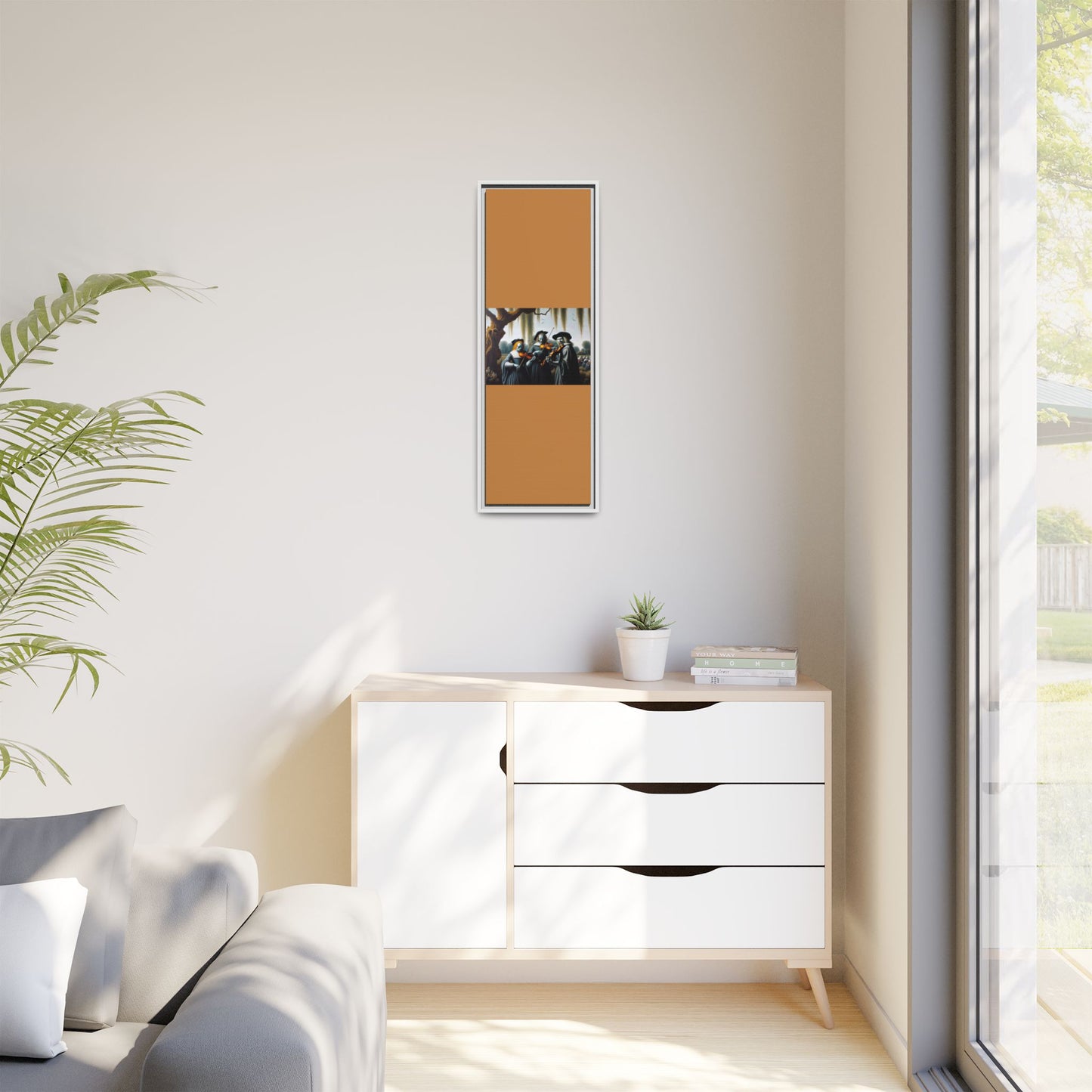 Vermeer's Vampire Violinists Canvas, Framed (Multi-color)