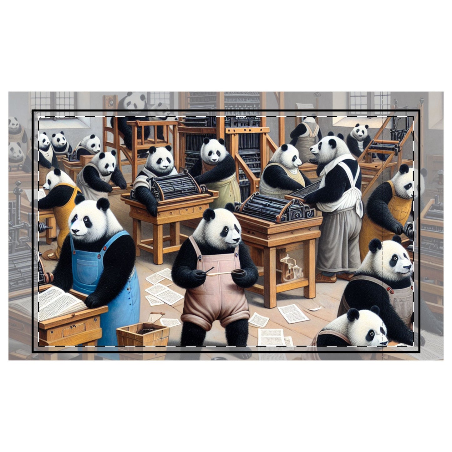 Printing Pandamonium Microfiber Pillowcase