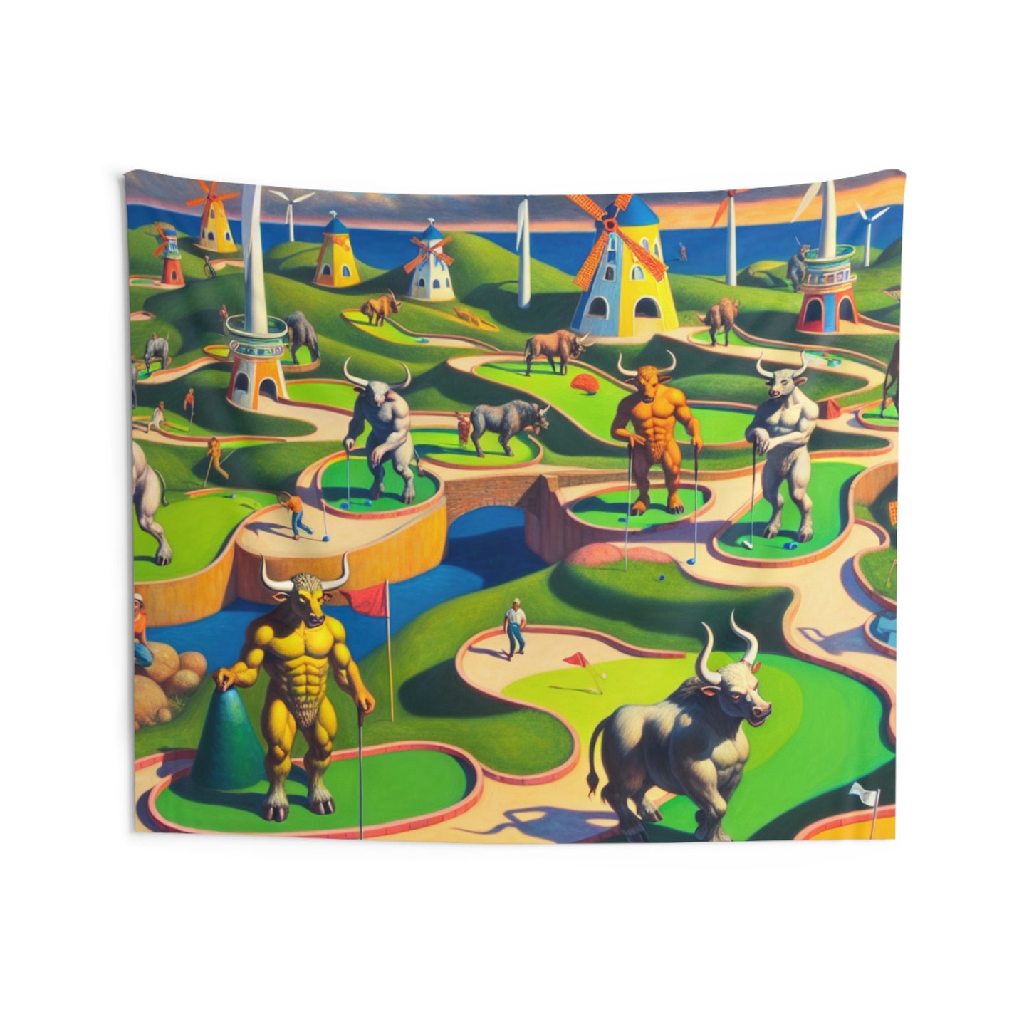 Mini-taur Golf Wall Tapestry