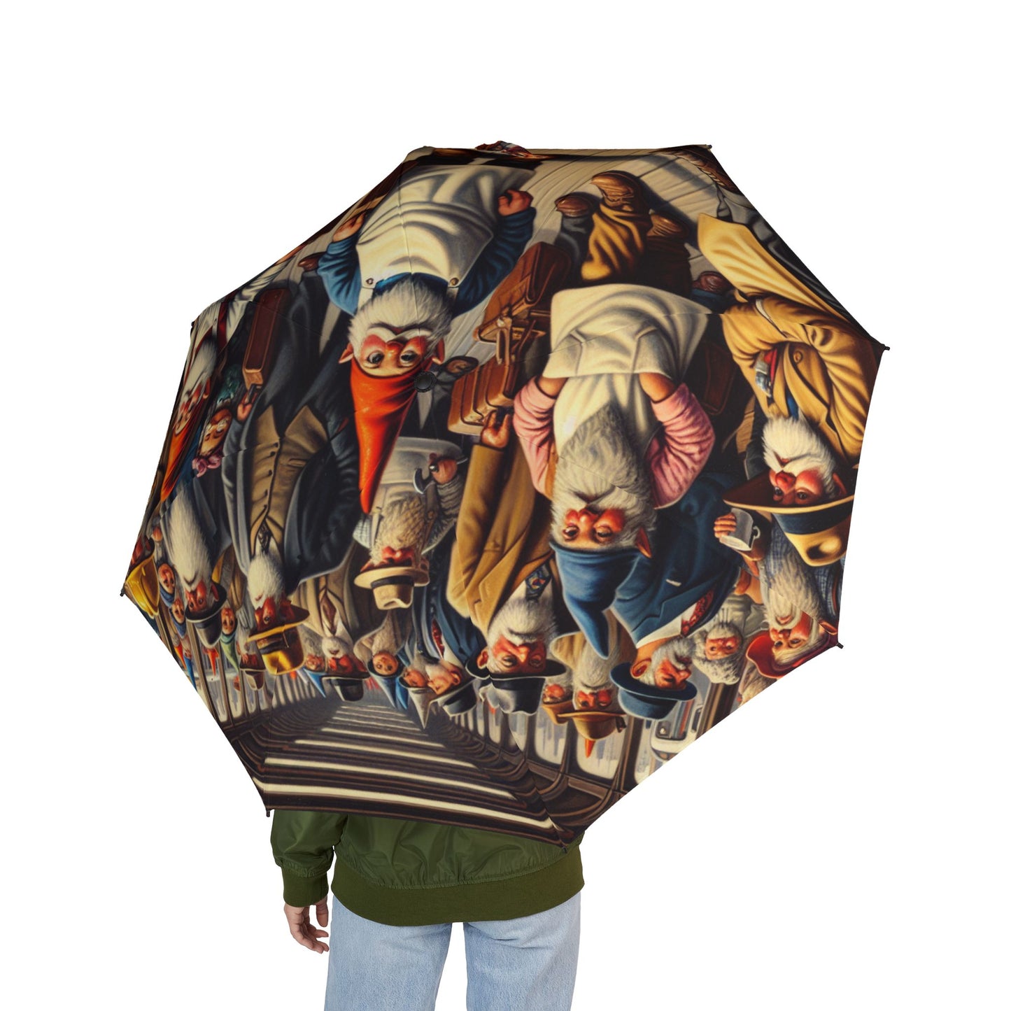 The Gnome-mute Home Semi-Automatic Foldable Umbrella