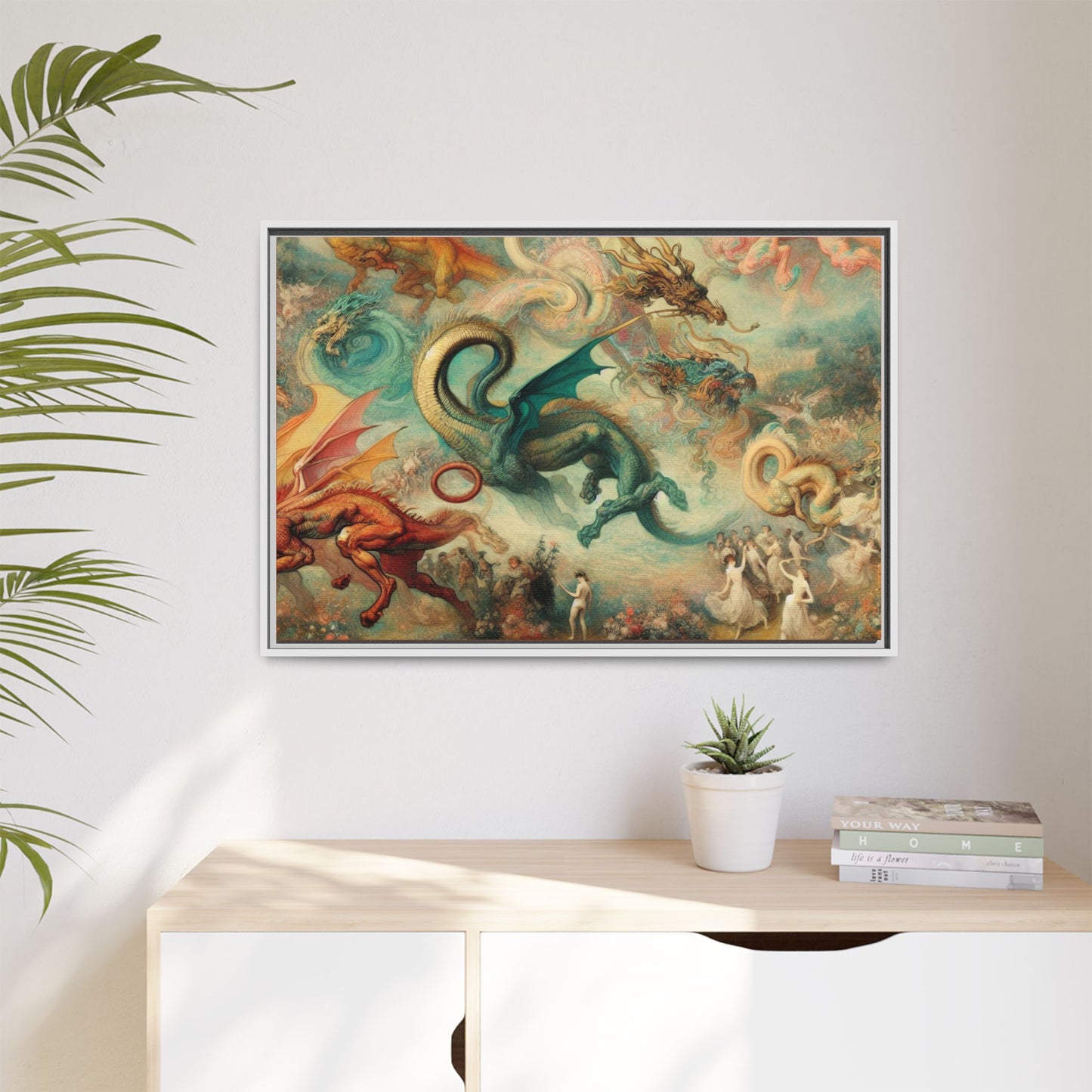 Degas Dreams of Dragons Canvas, Framed (Multi-color)