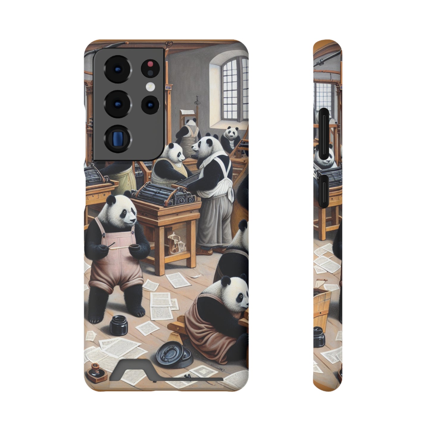 Printing Pandamonium Phone Case with Card Holder - GALAXY