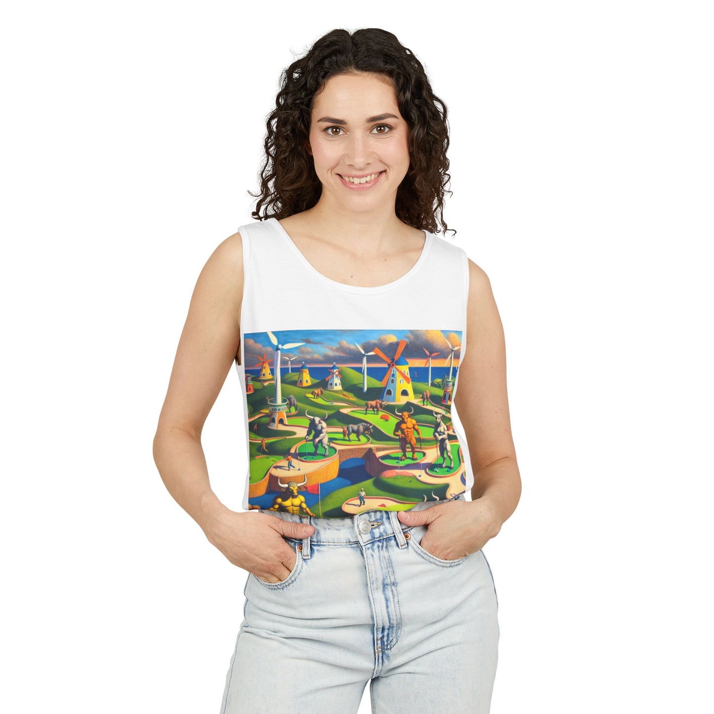 Mini-taur Golf Unisex Tank Top