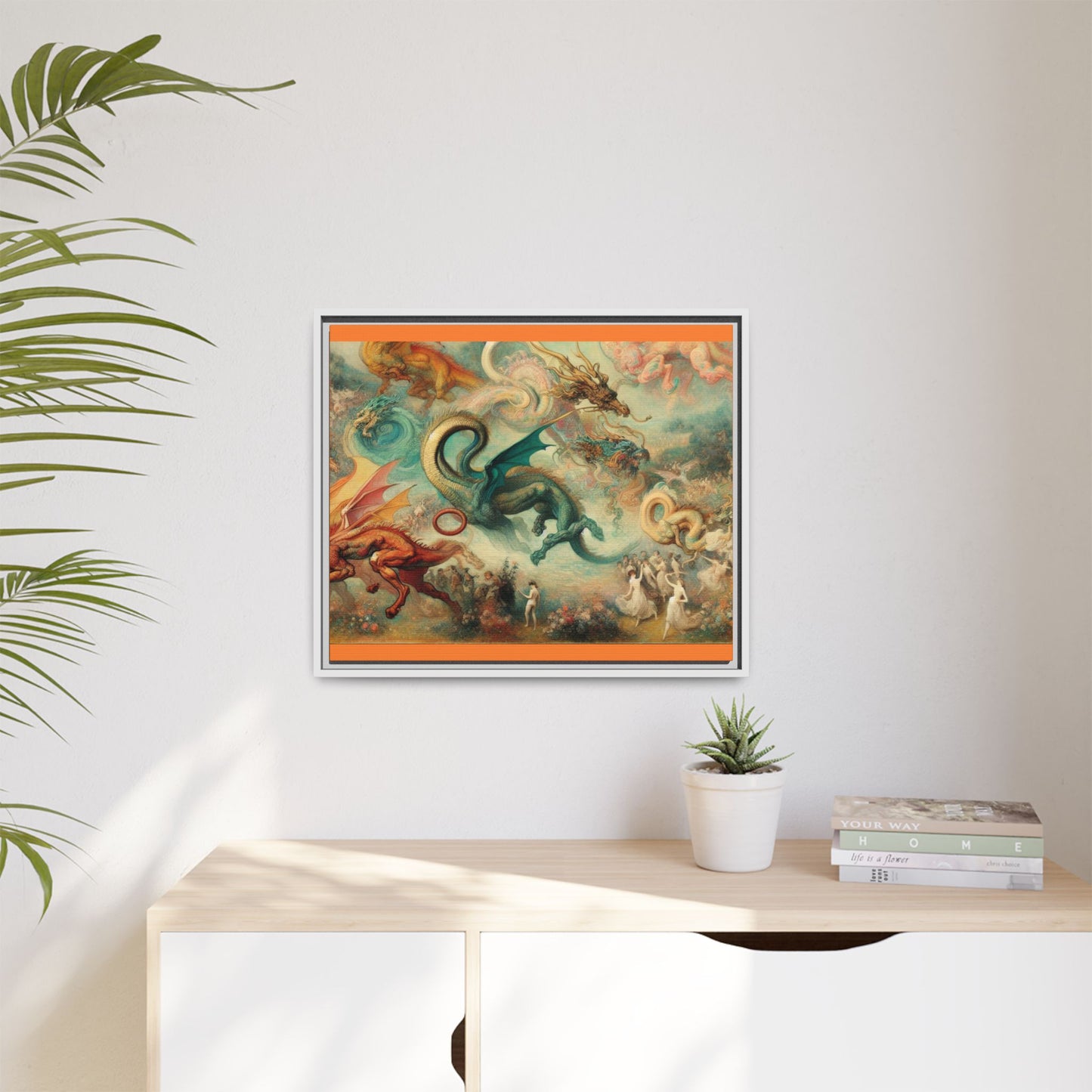 Degas Dreams of Dragons Canvas, Framed (Multi-color)