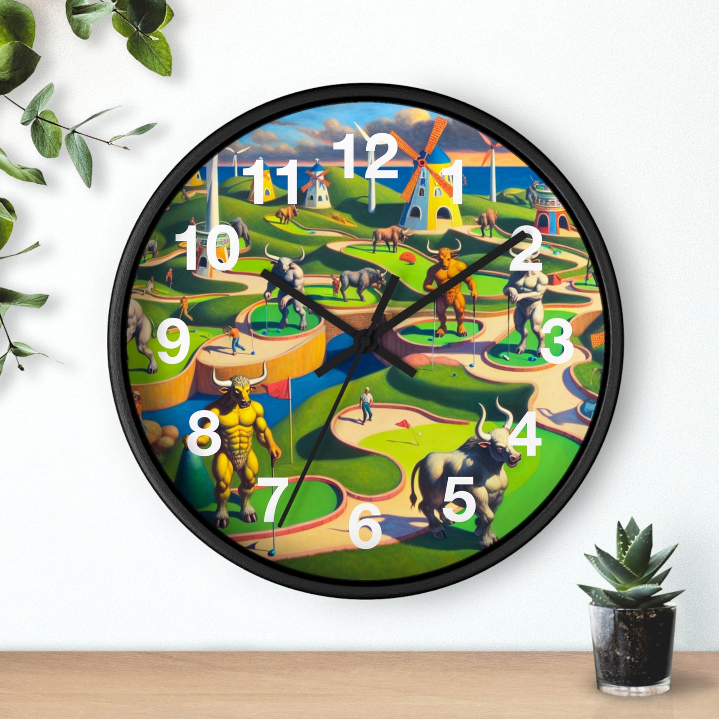 Mini-taur Golf Wall Clock