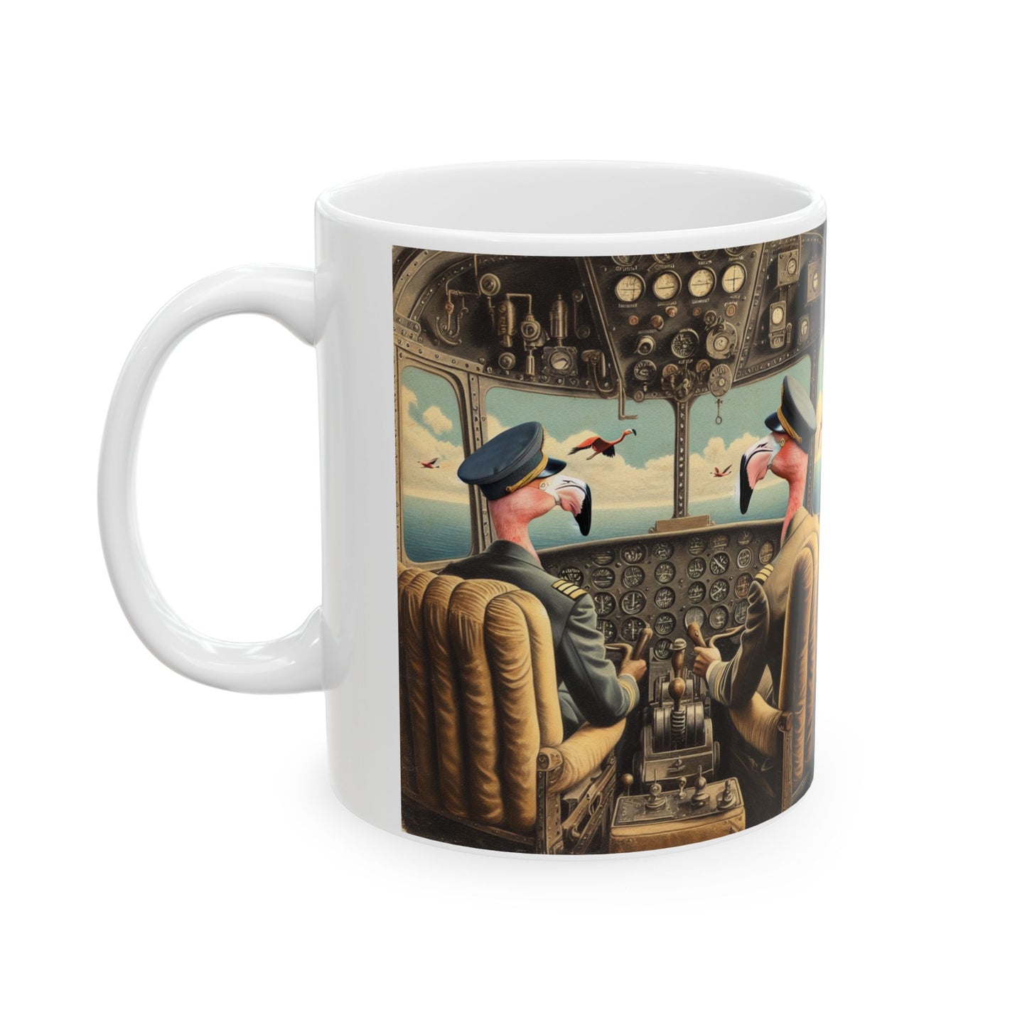Flamingo Flight Deck Ceramic Mug