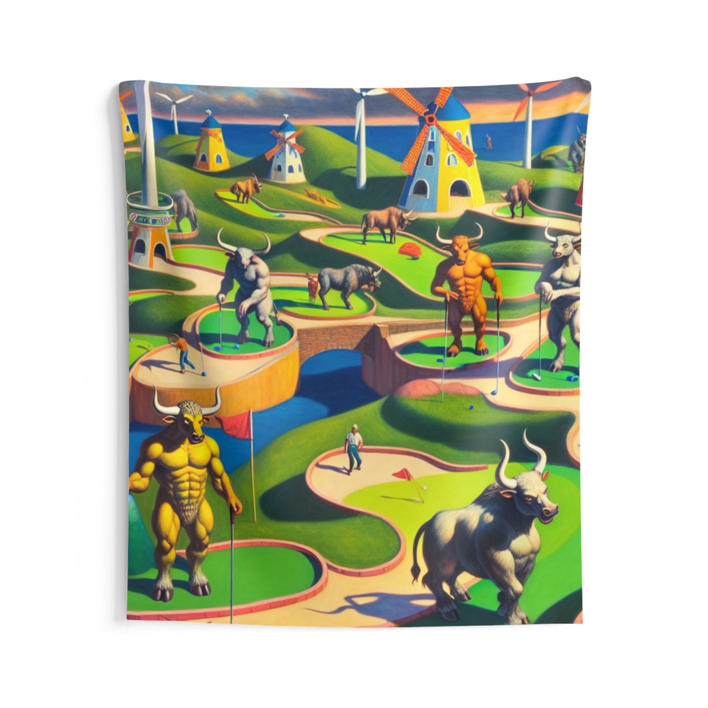 Mini-taur Golf Wall Tapestry