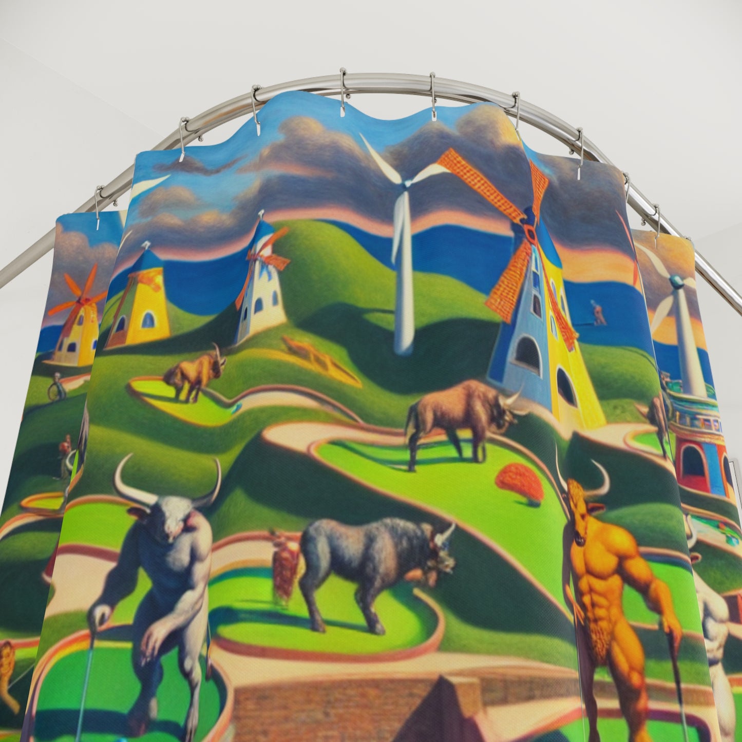 Mini-taur Golf Shower Curtain