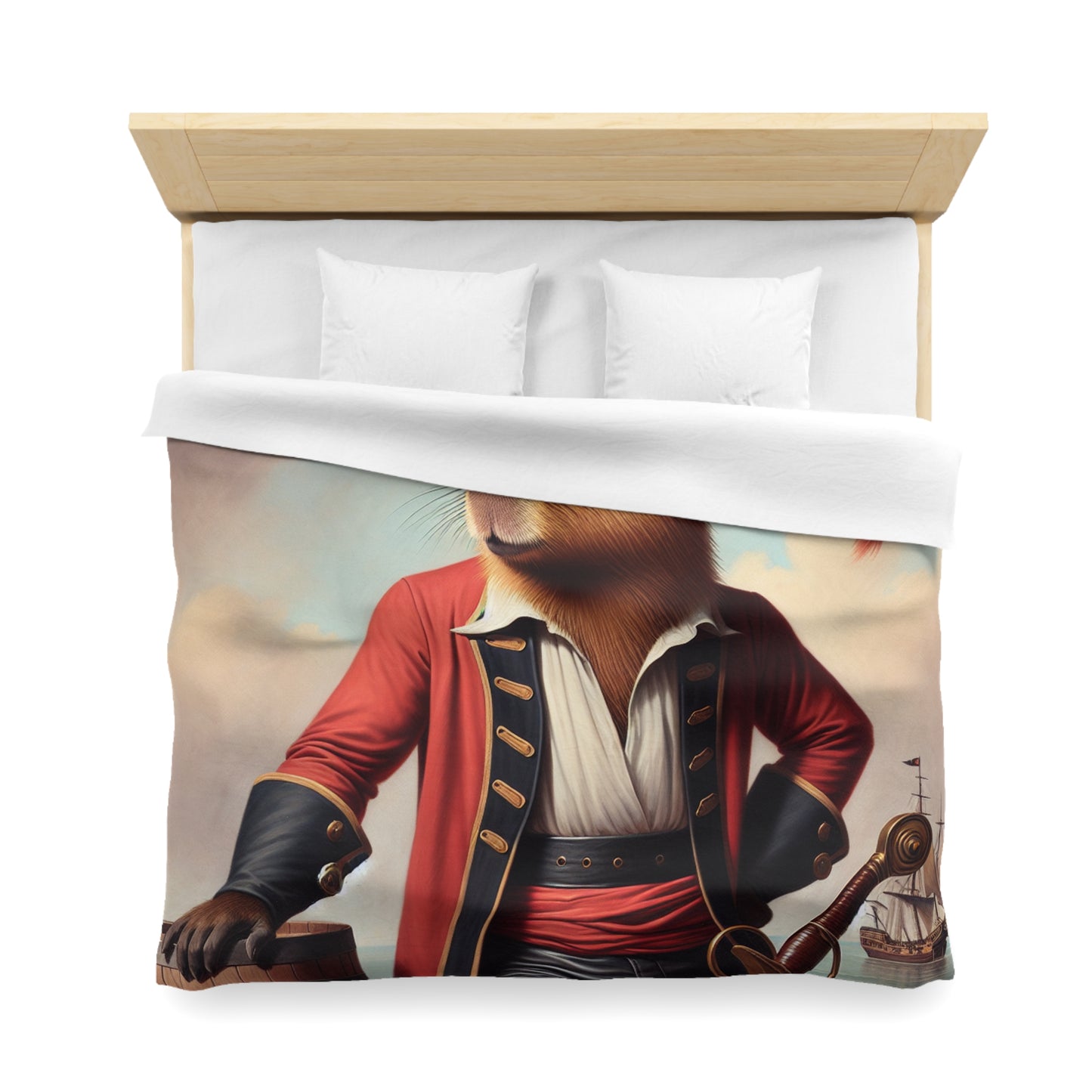 Captain Capybara Microfiber Duvet Cover