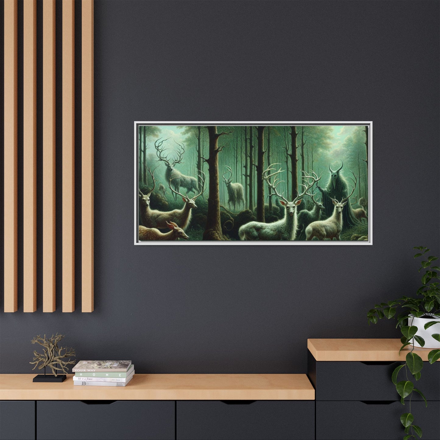 Wendigo Shepherd Canvas, Framed (Multi-color)