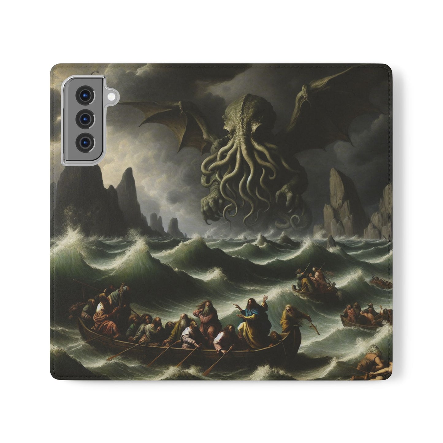 Cthulhu in the Storm Flip Cases for iPhones