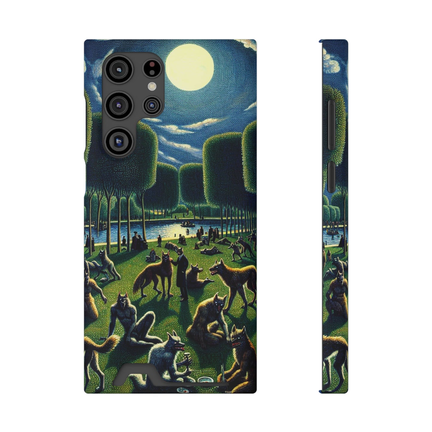 Werewolves at the Waterfront Phone Case with Card Holder - GALAXY