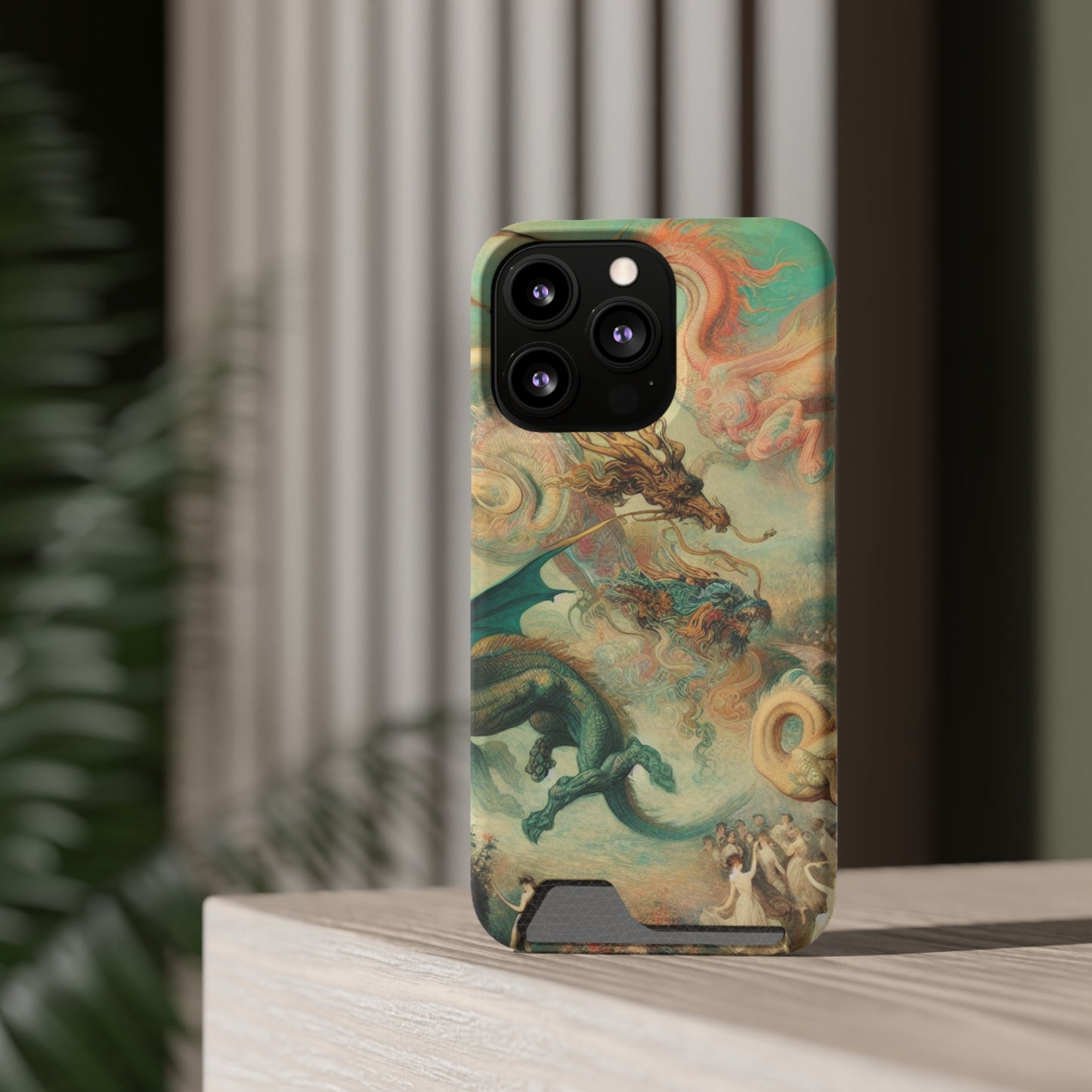 Degas Dreams of Dragons Phone Case with Card Holder - IPHONE