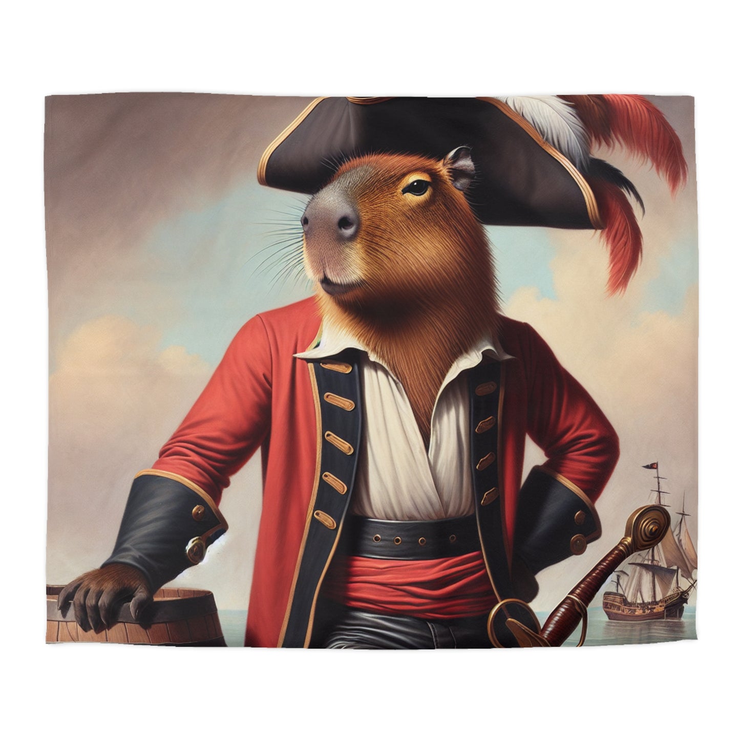 Captain Capybara Microfiber Duvet Cover