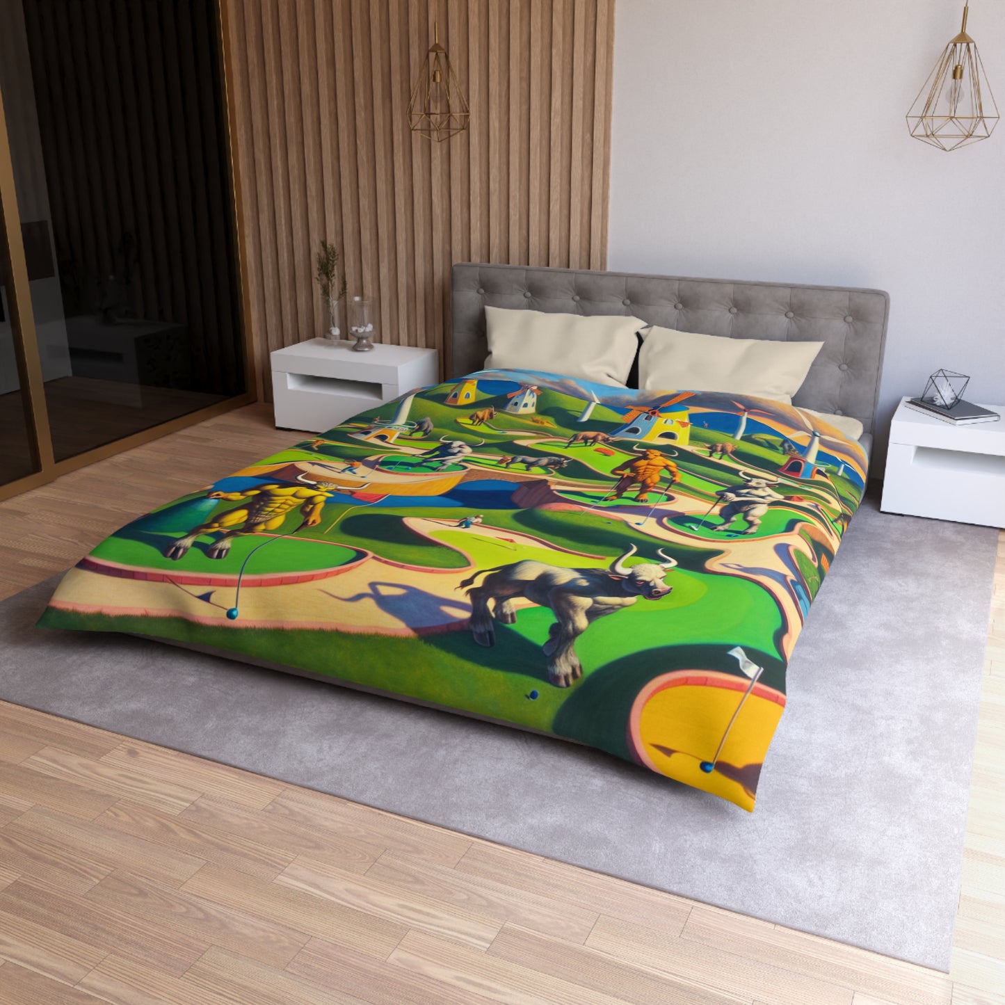 Mini-taur Golf Microfiber Duvet Cover