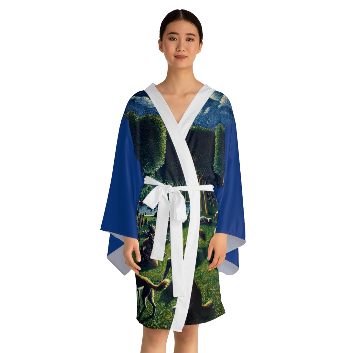 Werewolves at the Waterfront Kimono Robe