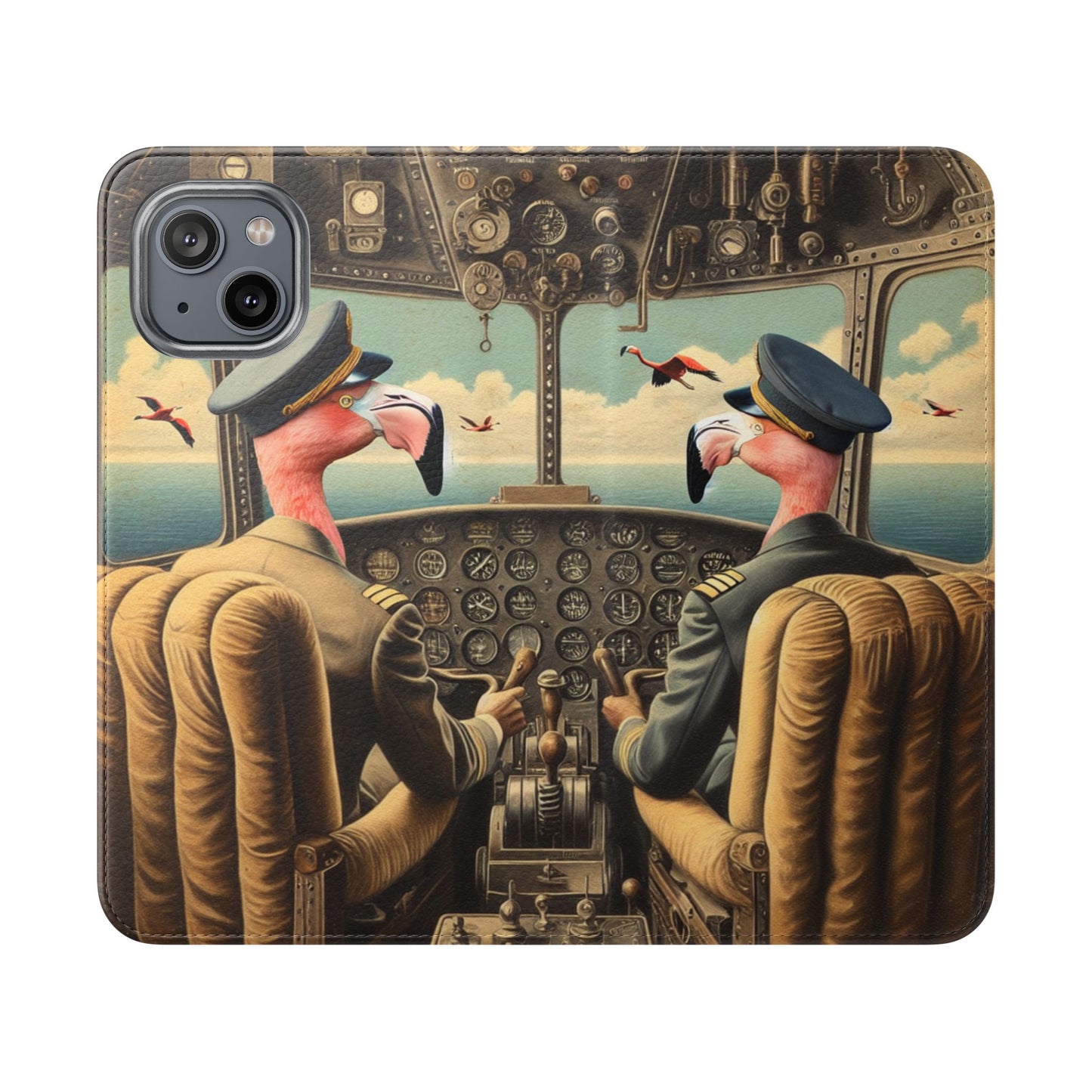 Flamingo Flight Deck Flip Case - iPhone/Galaxy