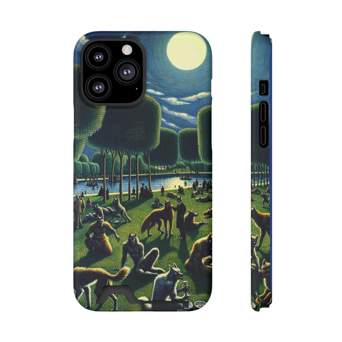 Werewolves at the Waterfront Phone Case with Card Holder - IPHONE