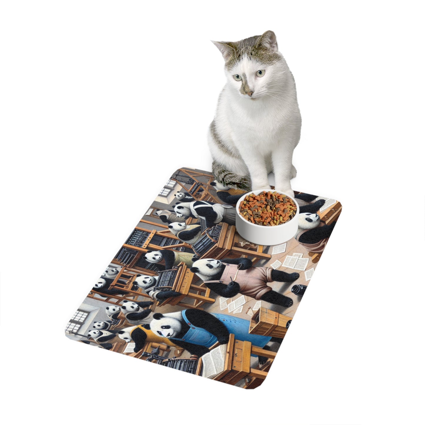 Printing Pandamonium Pet Food Mat