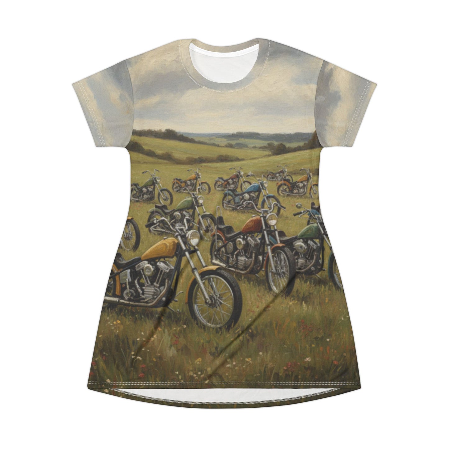 Wild Motorcycles T-Shirt Dress