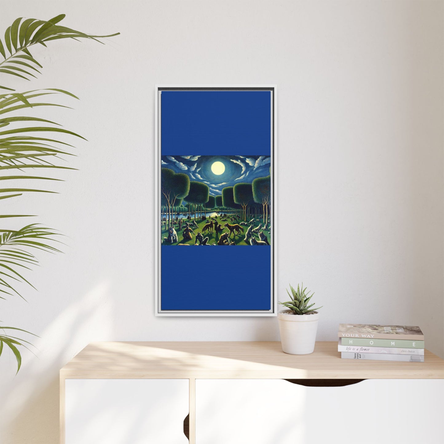 Werewolves at the Waterfront Canvas, Framed (Multi-color)