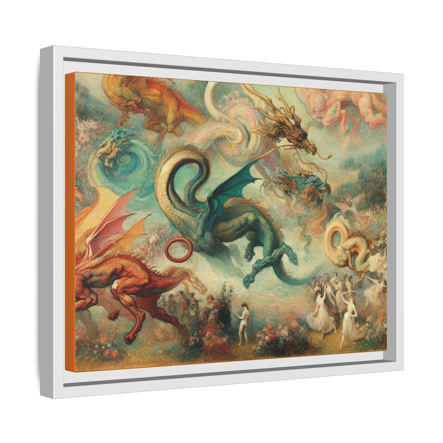 Degas Dreams of Dragons Canvas, Framed (Multi-color)