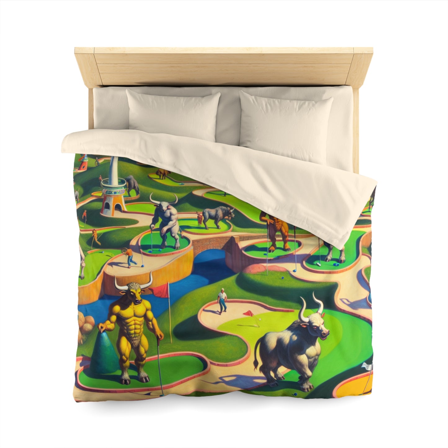 Mini-taur Golf Microfiber Duvet Cover