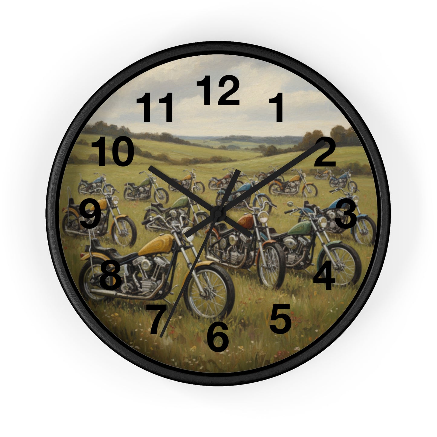 Wild Motorcycles Wall Clock