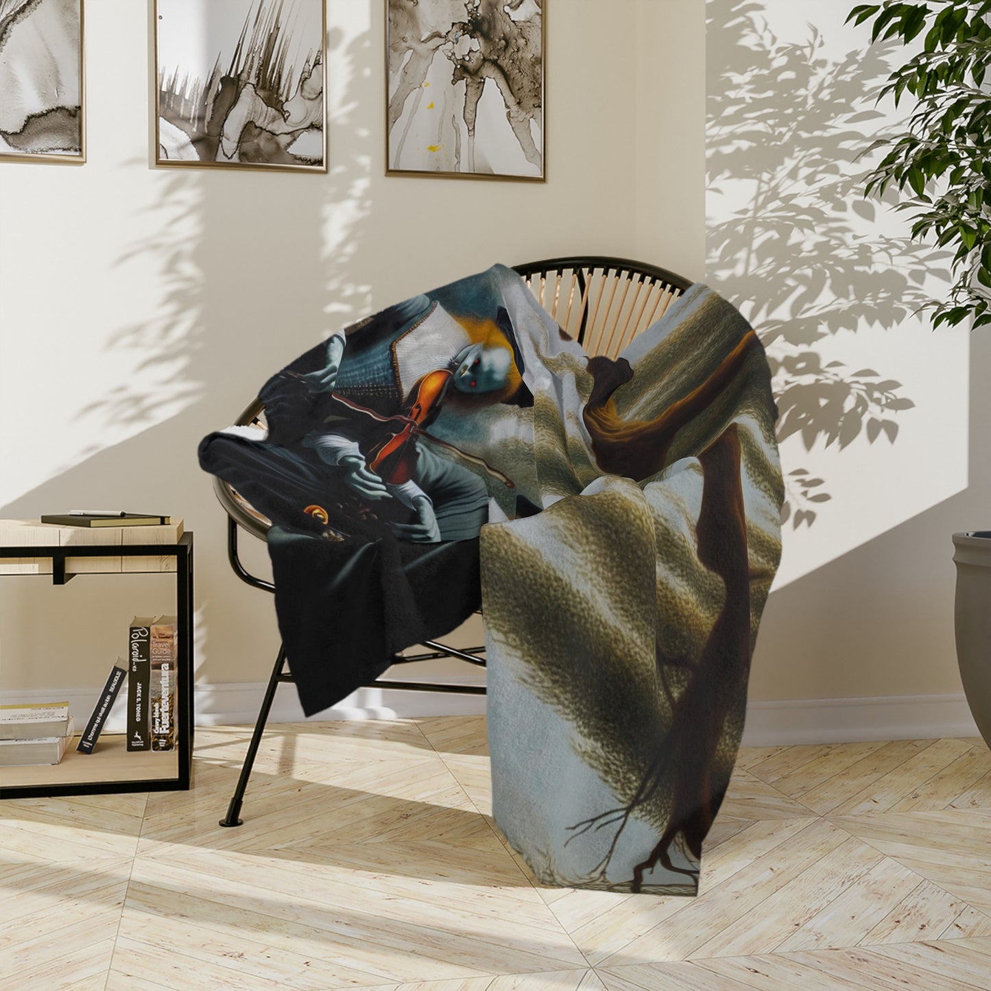 Vermeer's Vampire Violinists Velveteen Microfiber Blanket