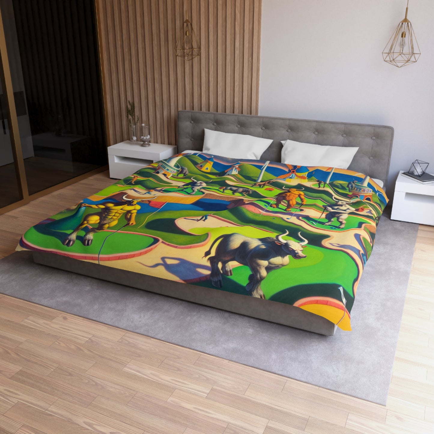 Mini-taur Golf Microfiber Duvet Cover