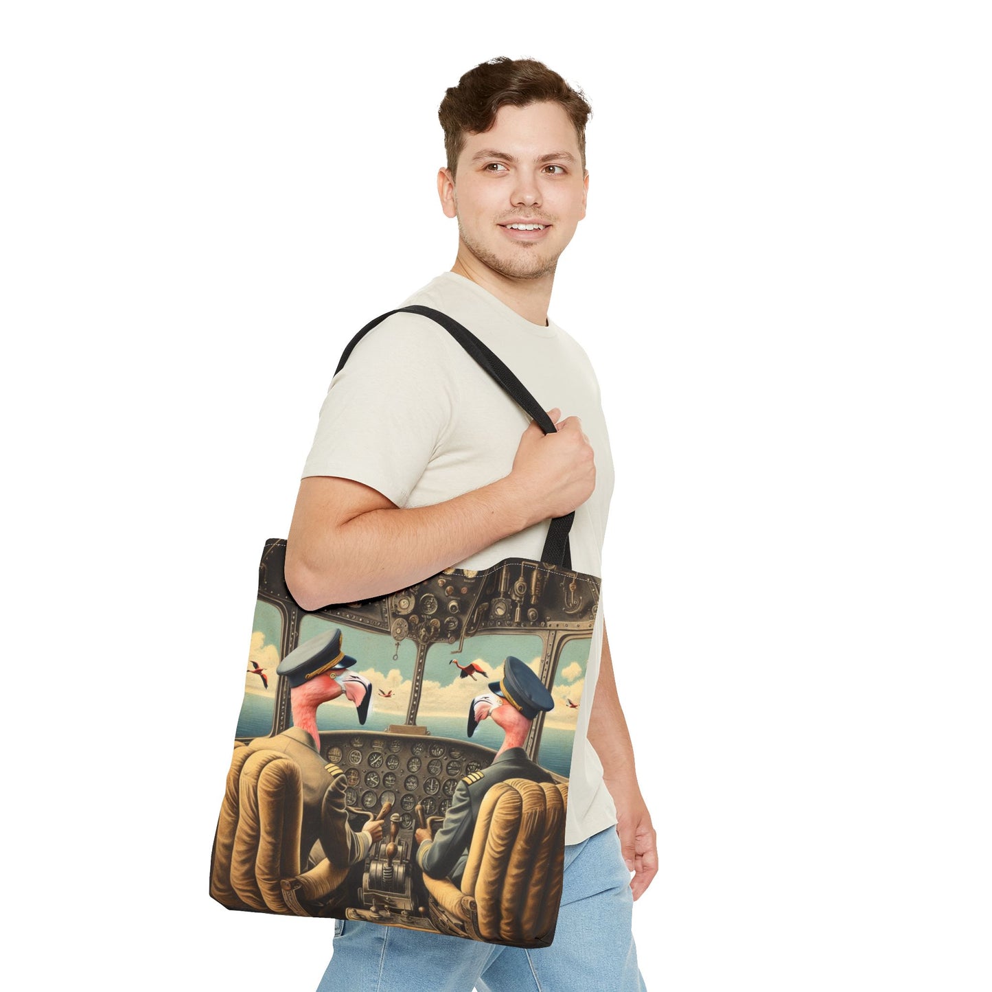Flamingo Flight Deck Tote Bag