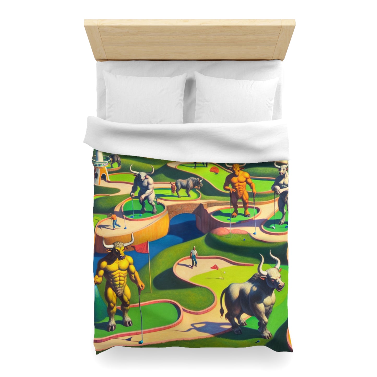 Mini-taur Golf Microfiber Duvet Cover