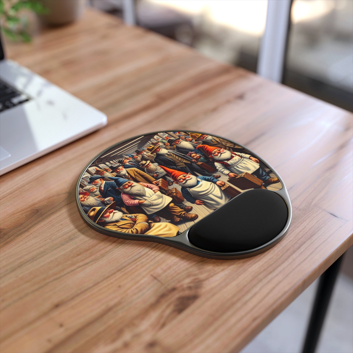 The Gnome-mute Home Mouse Pad with Wrist Rest