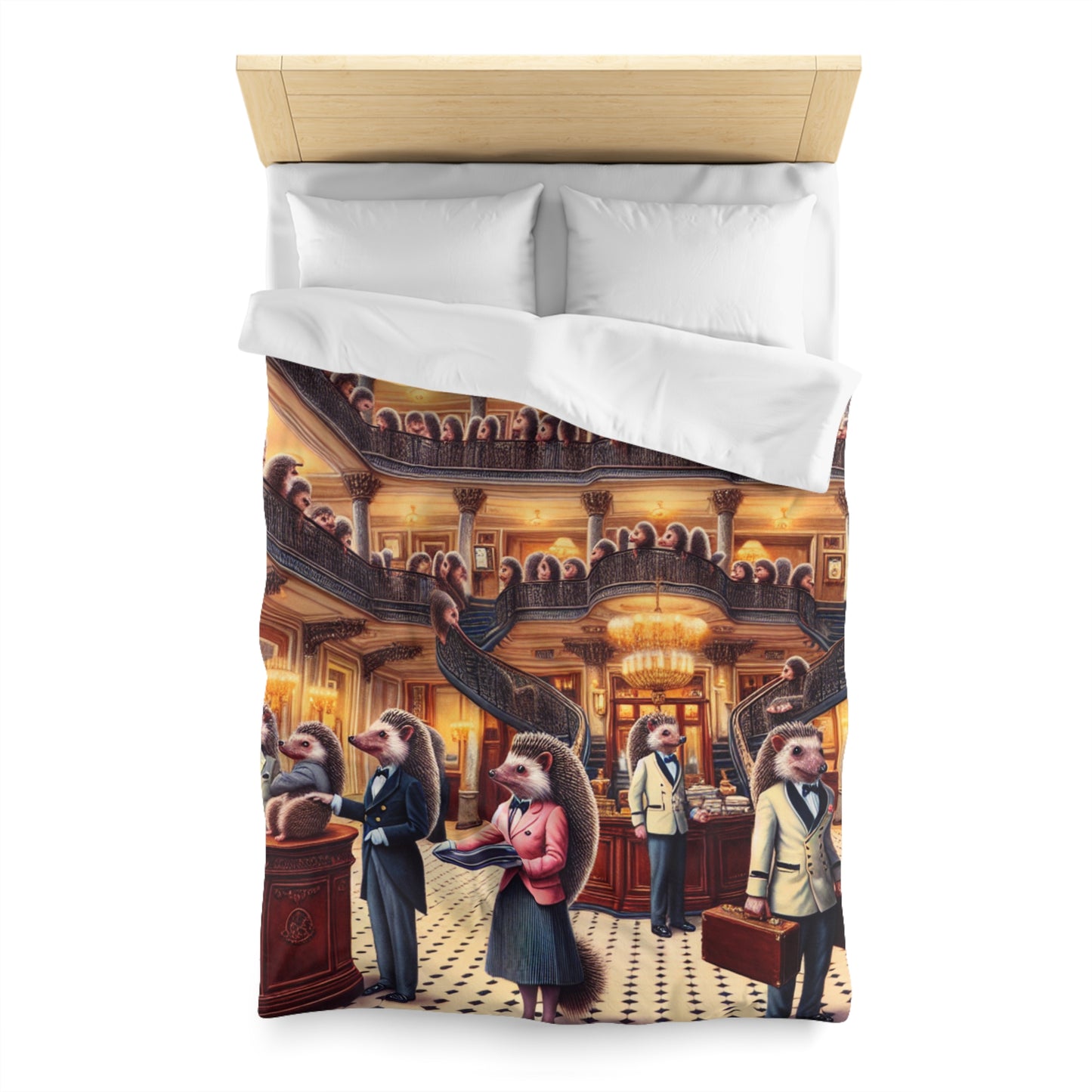 Hedgehog Hotel Microfiber Duvet Cover