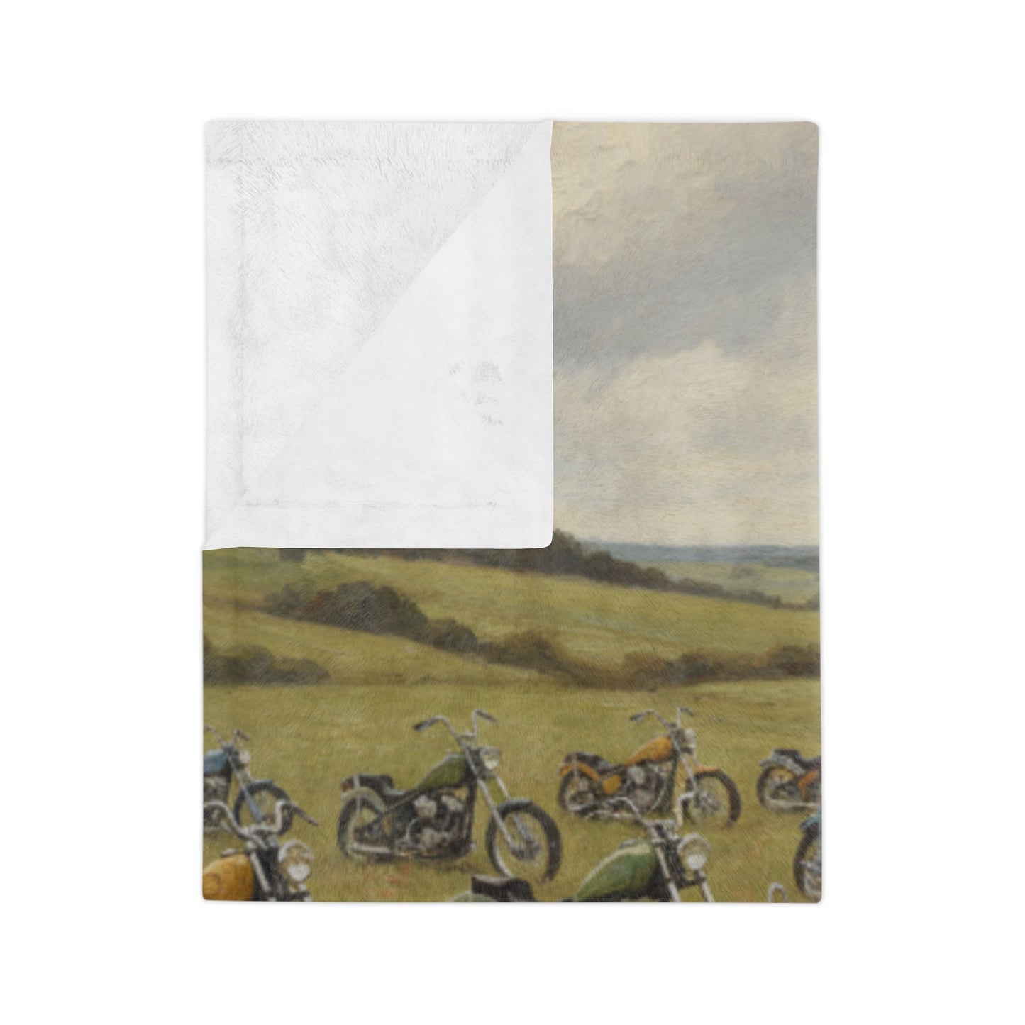Wild Motorcycles Velveteen Microfiber Blanket