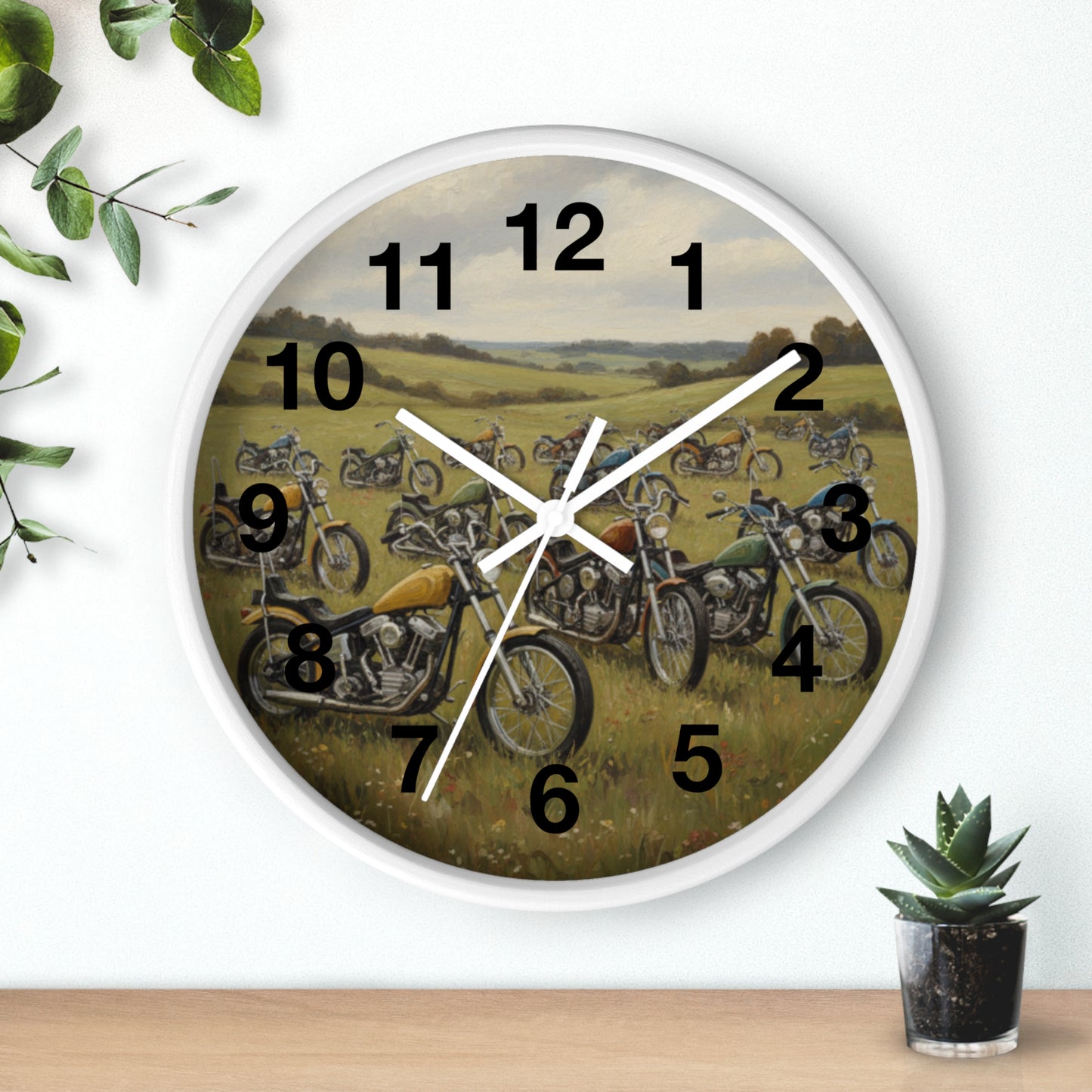 Wild Motorcycles Wall Clock