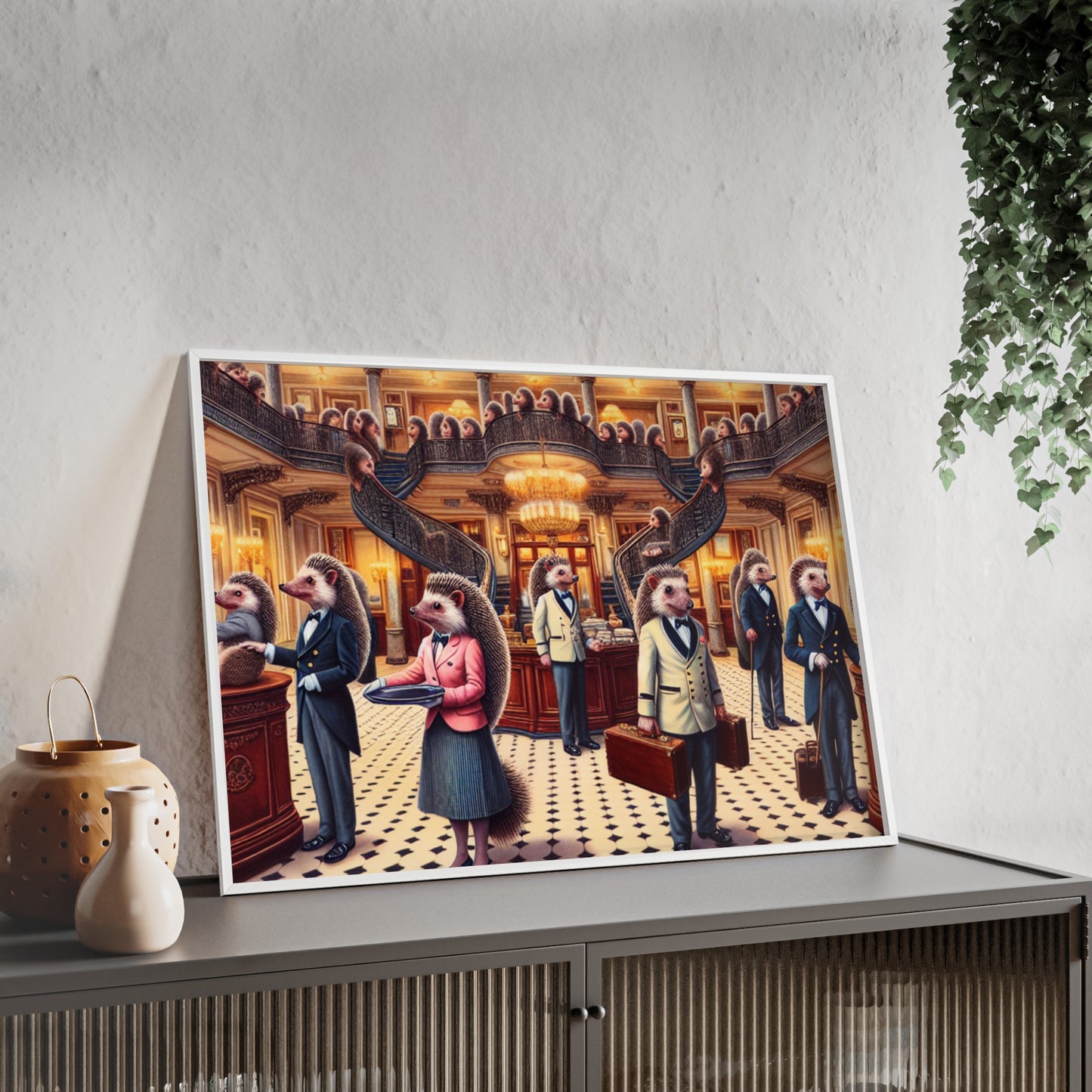 Framed Hedgehog Hotel Poster