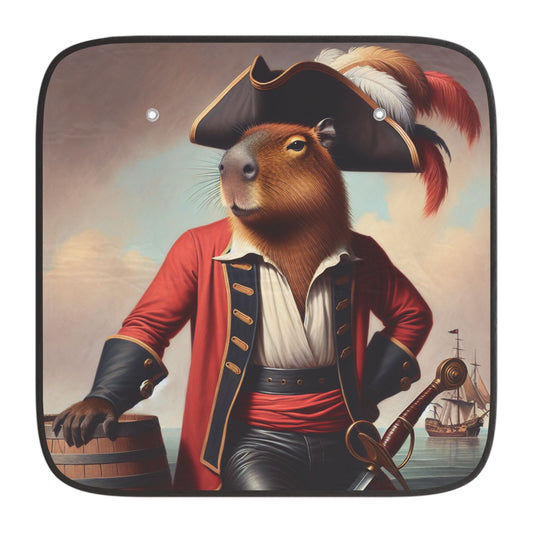 Captain Capybara Car Sun Shade