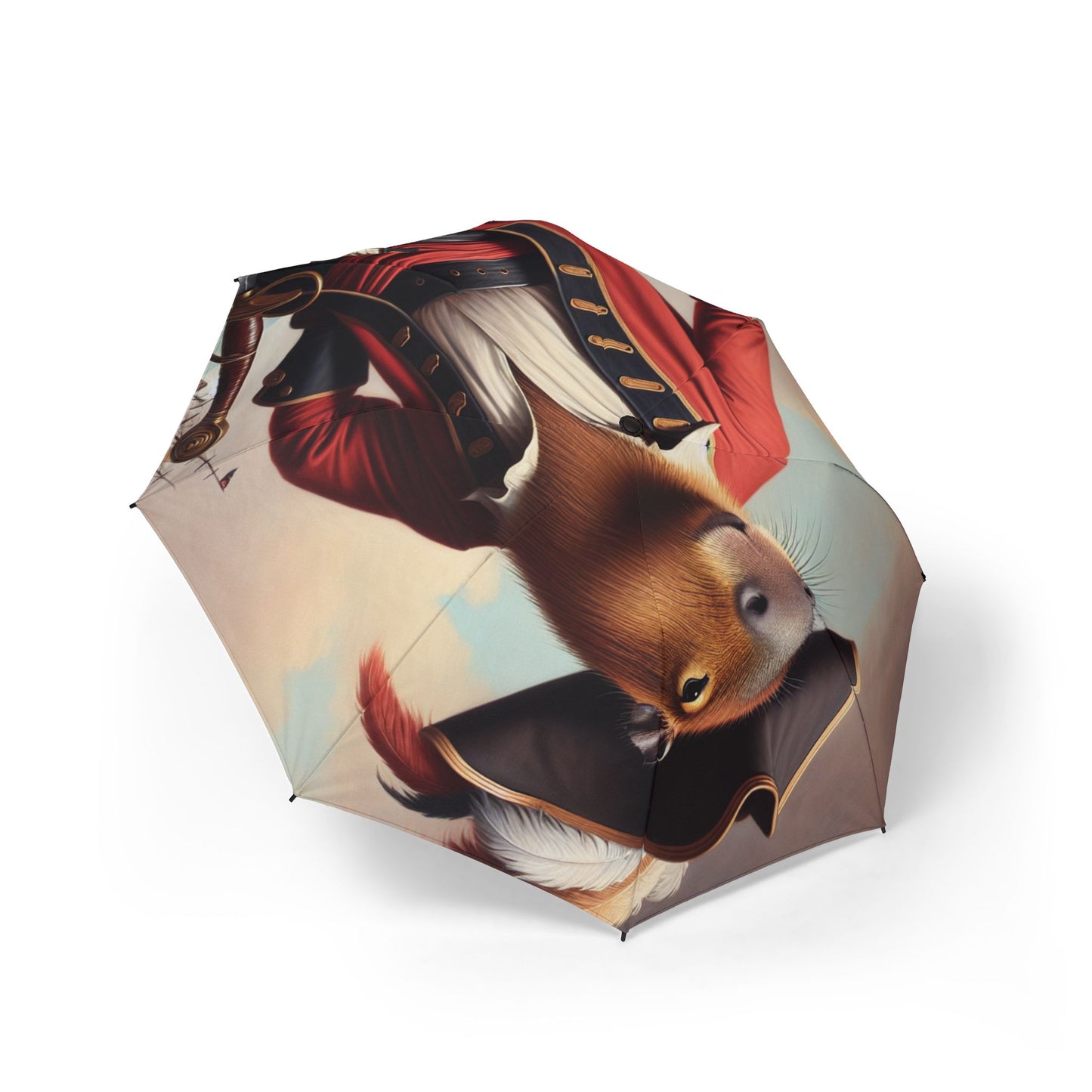 Captain Capybara Semi-Automatic Foldable Umbrella