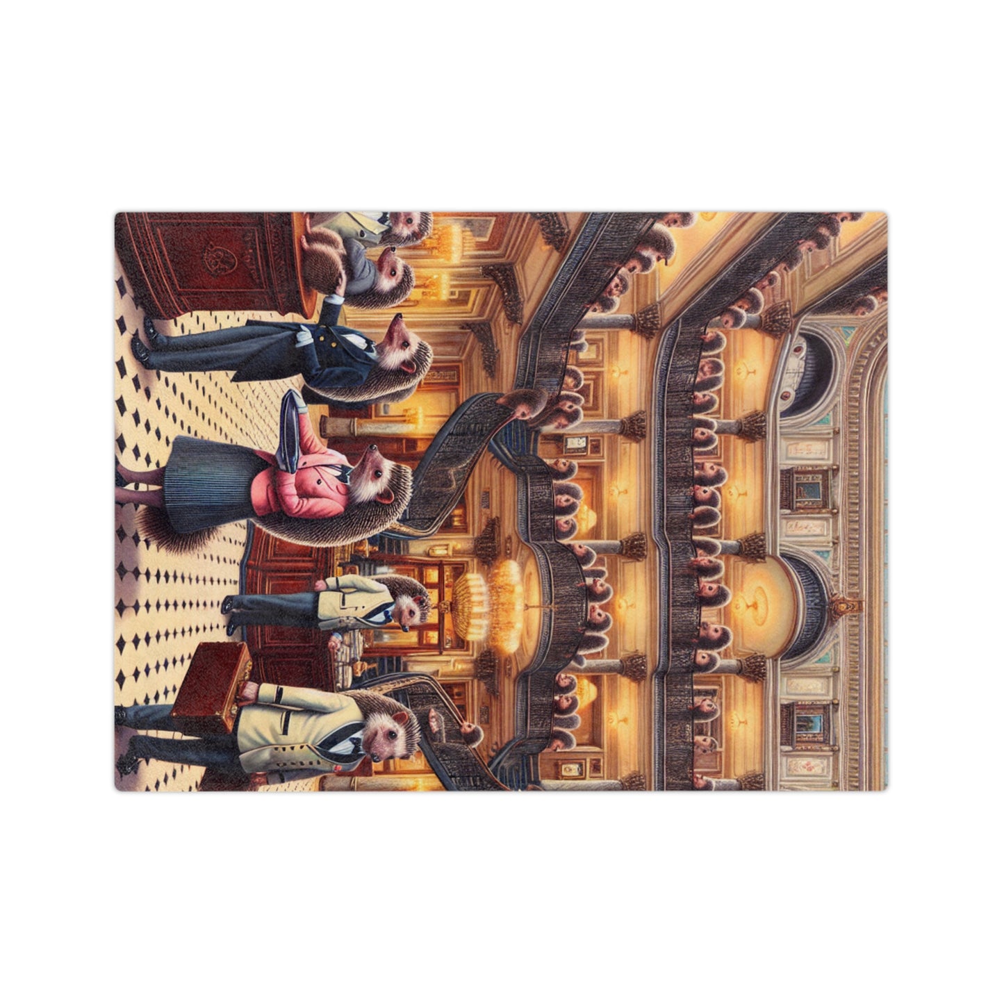 Hedgehog Hotel Velveteen Microfiber Blanket