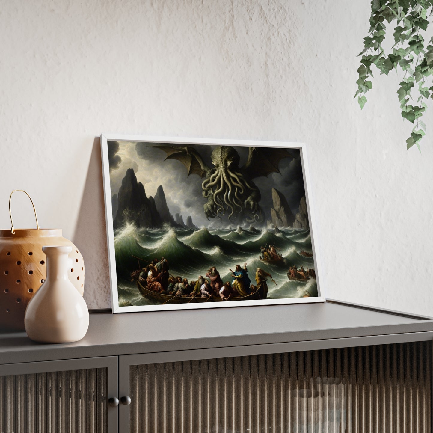 Framed Cthulhu in the Storm Poster