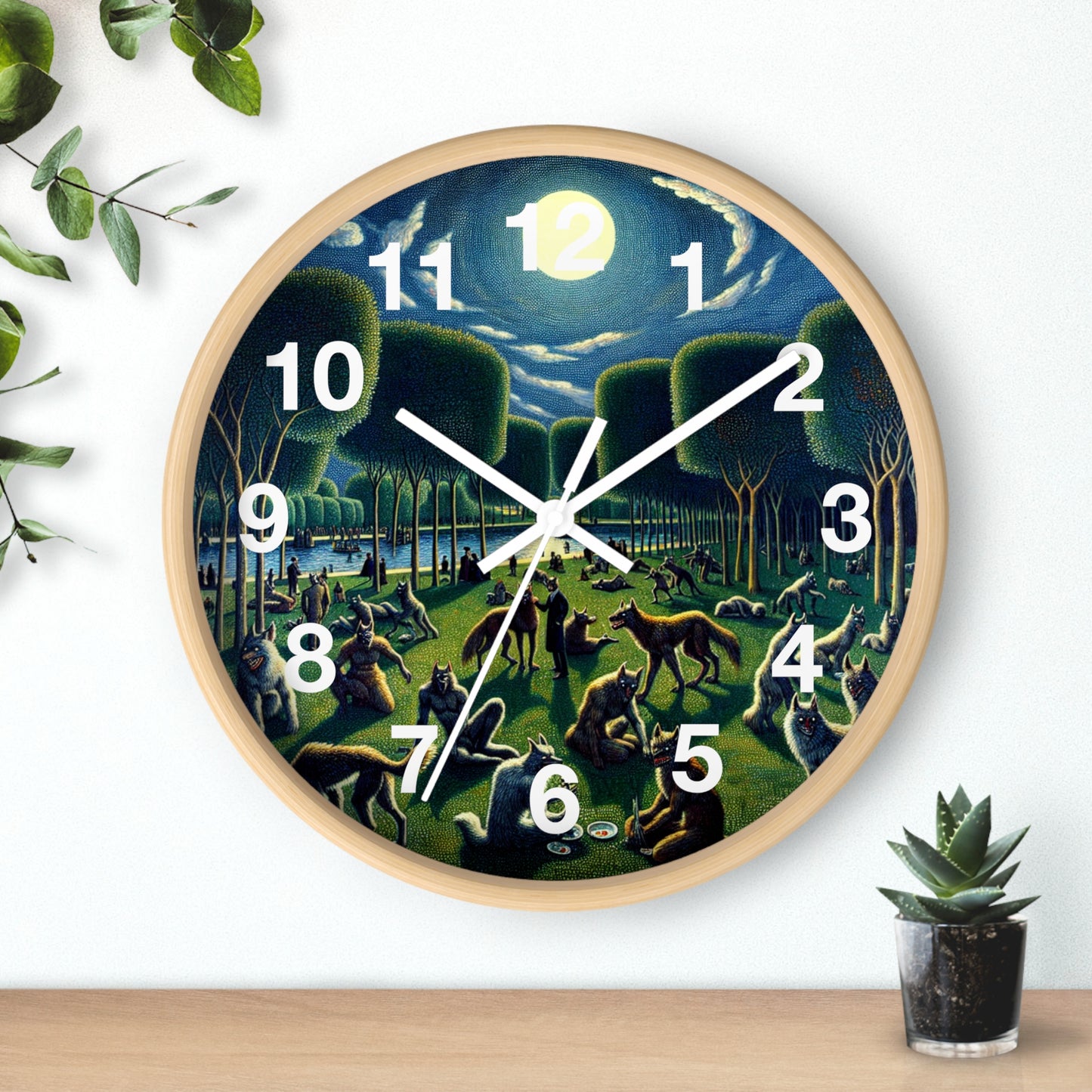 Werewolves at the Waterfront Wall Clock