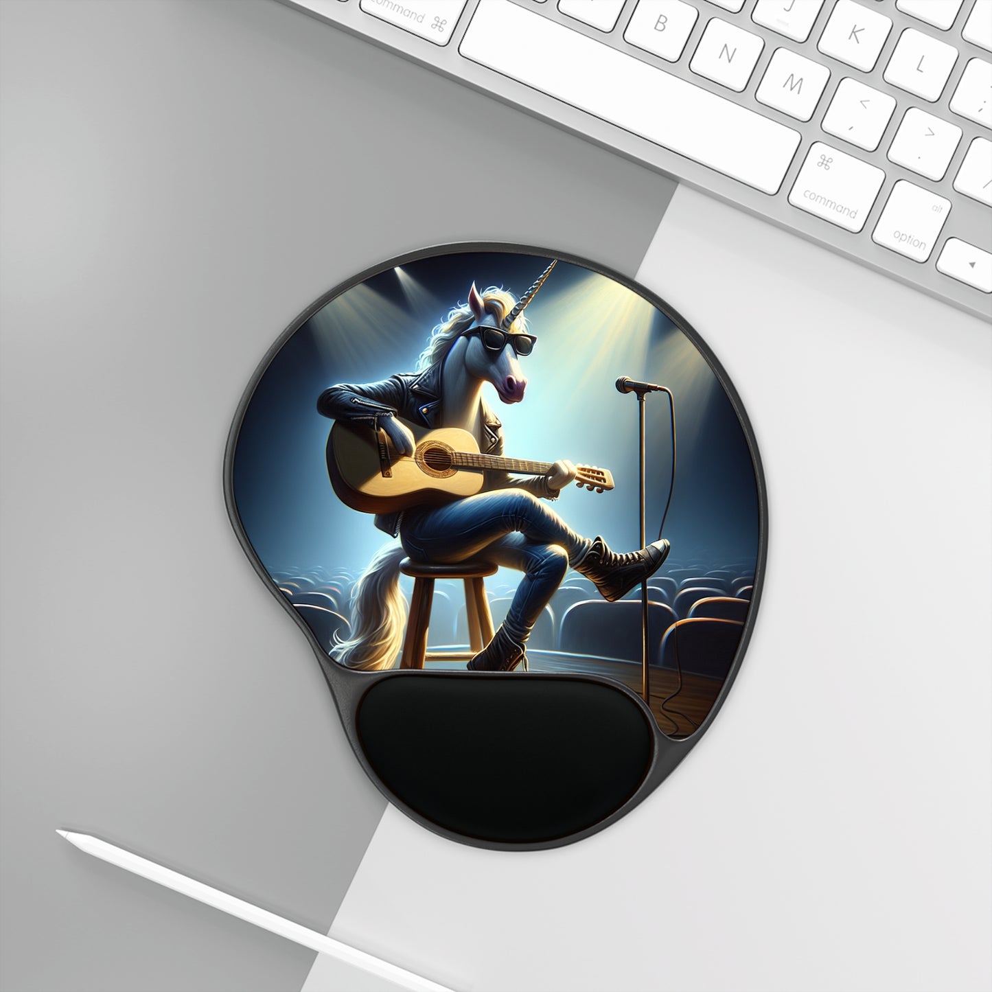 Unicorn Unplugged Mouse Pad with Wrist Rest