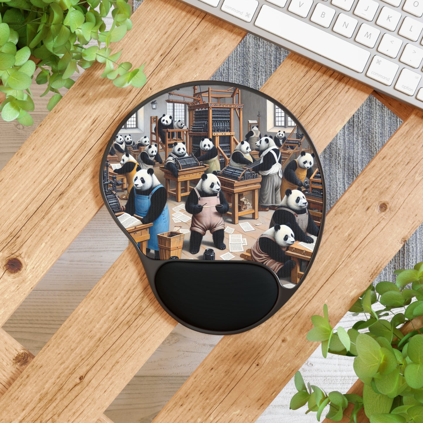 Printing Pandamonium Mouse Pad with Wrist Rest