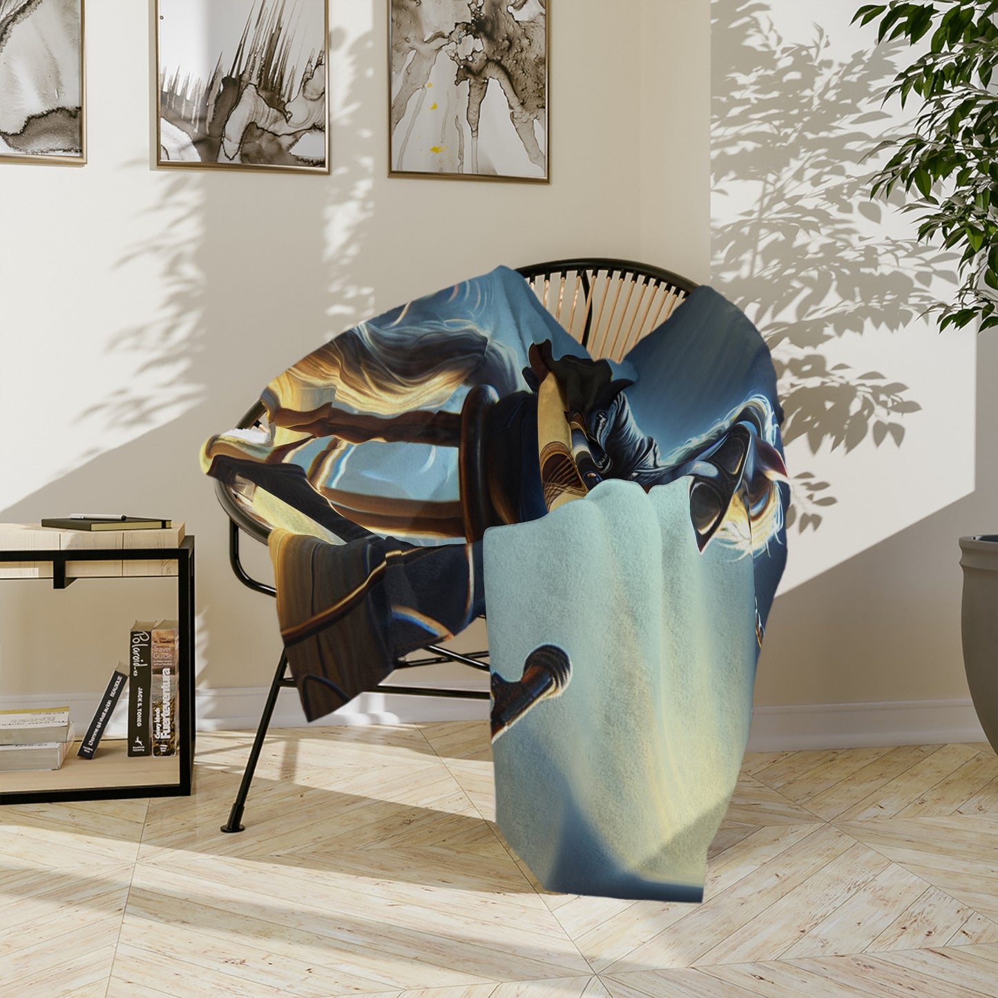 Unicorn Unplugged Velveteen Microfiber Blanket