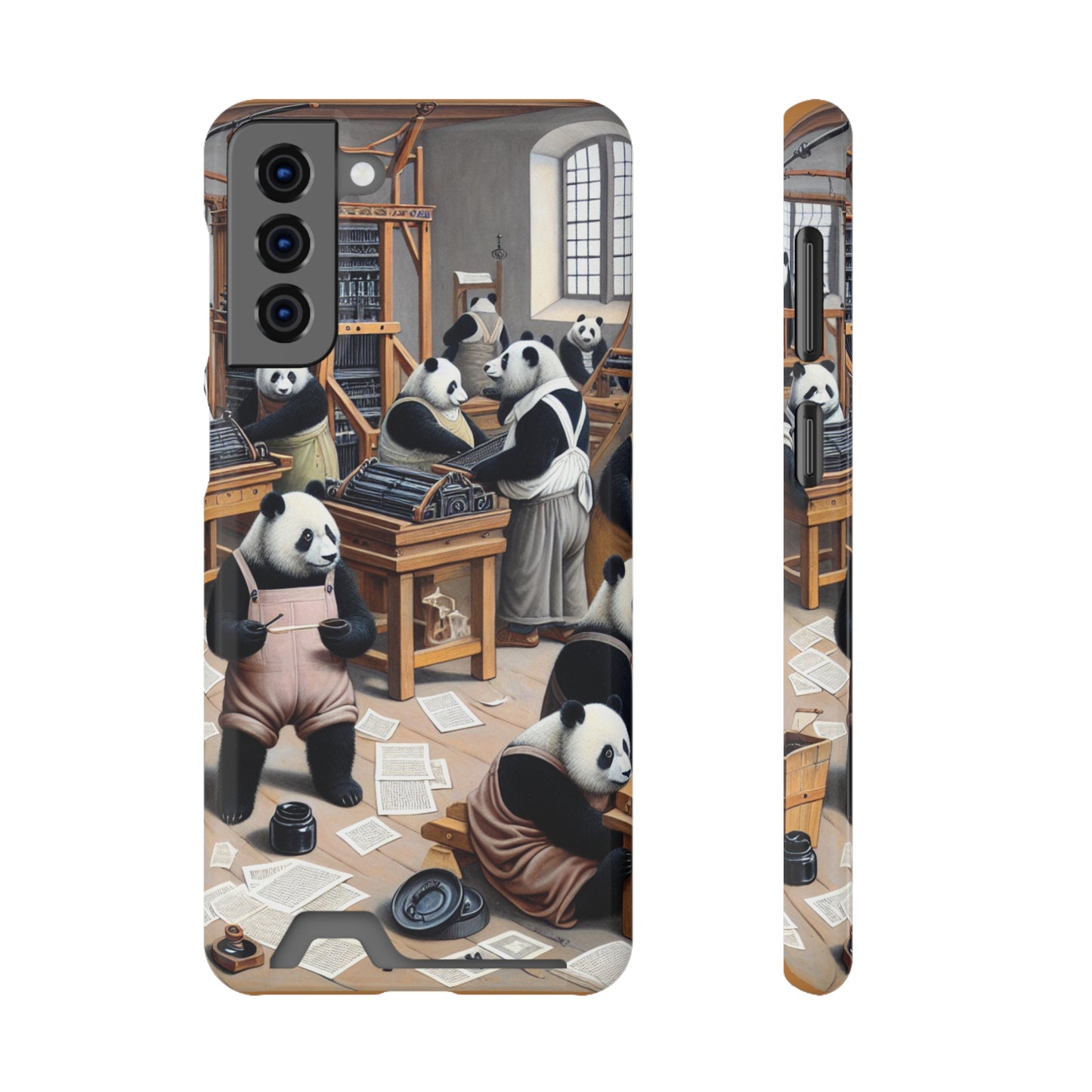 Printing Pandamonium Phone Case with Card Holder - GALAXY