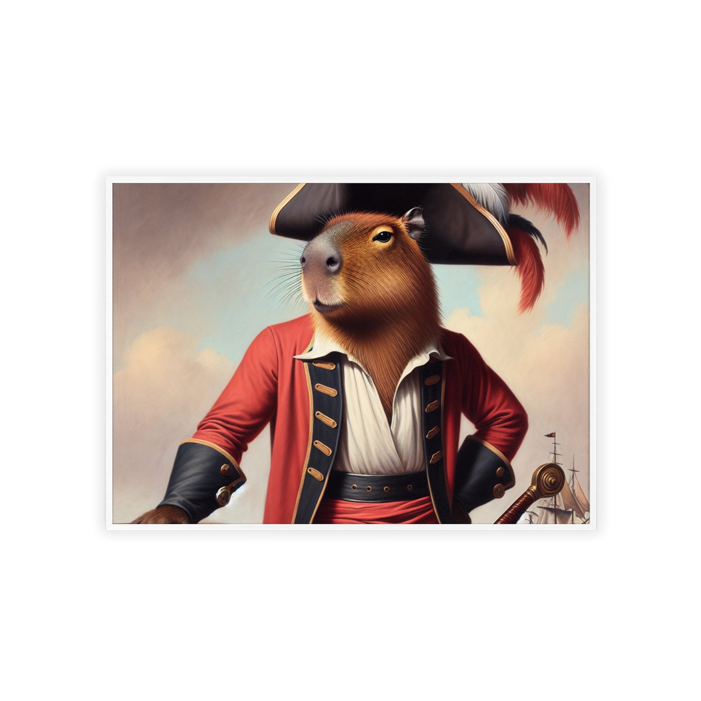 Framed Captain Capybara Poster