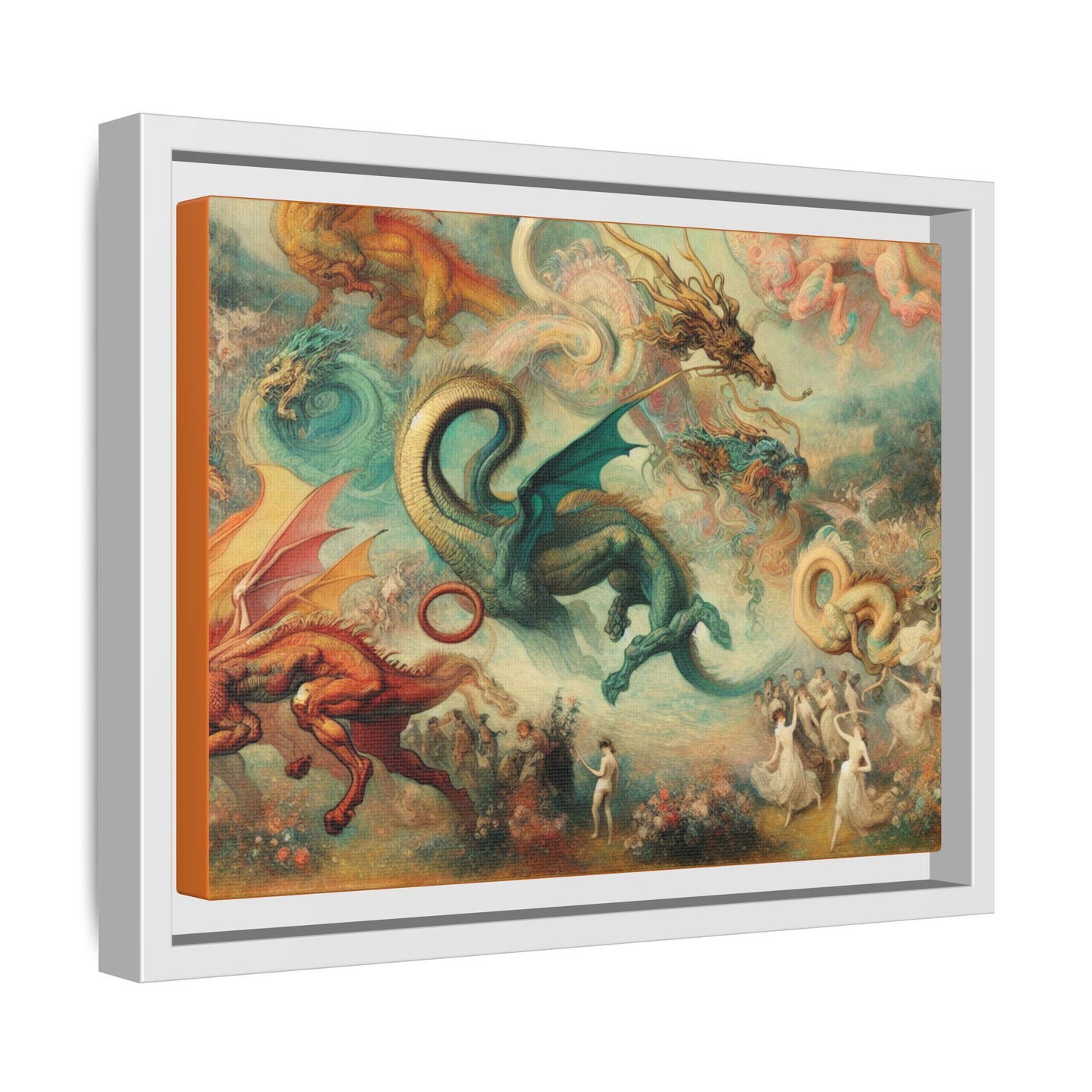 Degas Dreams of Dragons Canvas, Framed (Multi-color)