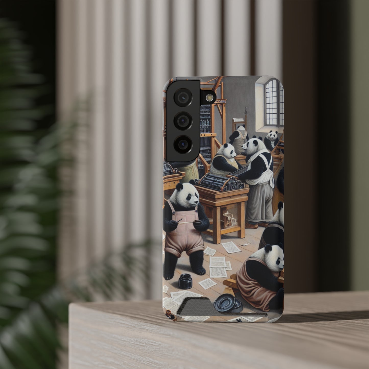 Printing Pandamonium Phone Case with Card Holder - GALAXY